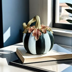 Pumpkin Decor Statue for Fall Halloween Tabletop Home Decoration