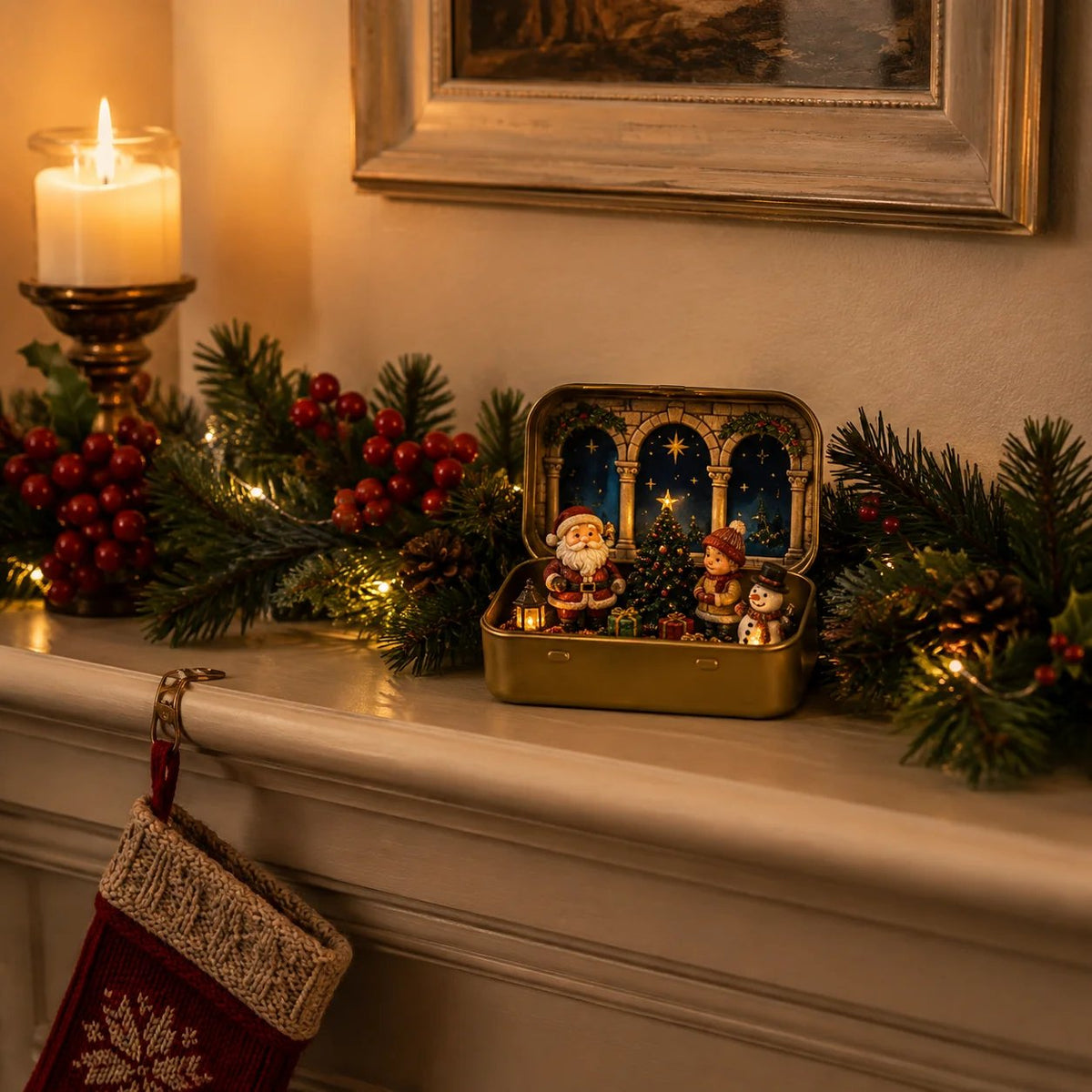 A Tiny Christmas Wonderland in a Tin