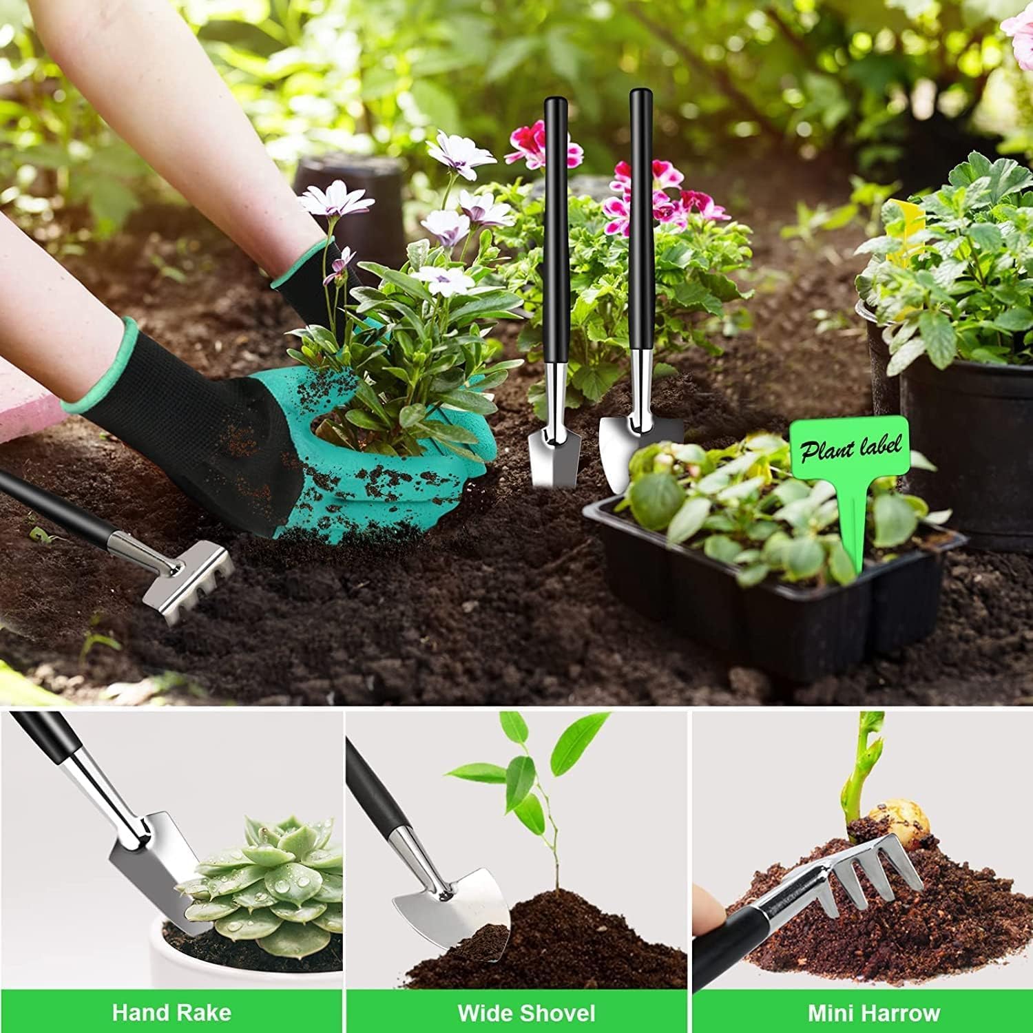 24-Piece Bonsai Tree Care Kit with High-Carbon Steel Tools and PU Leather Bag