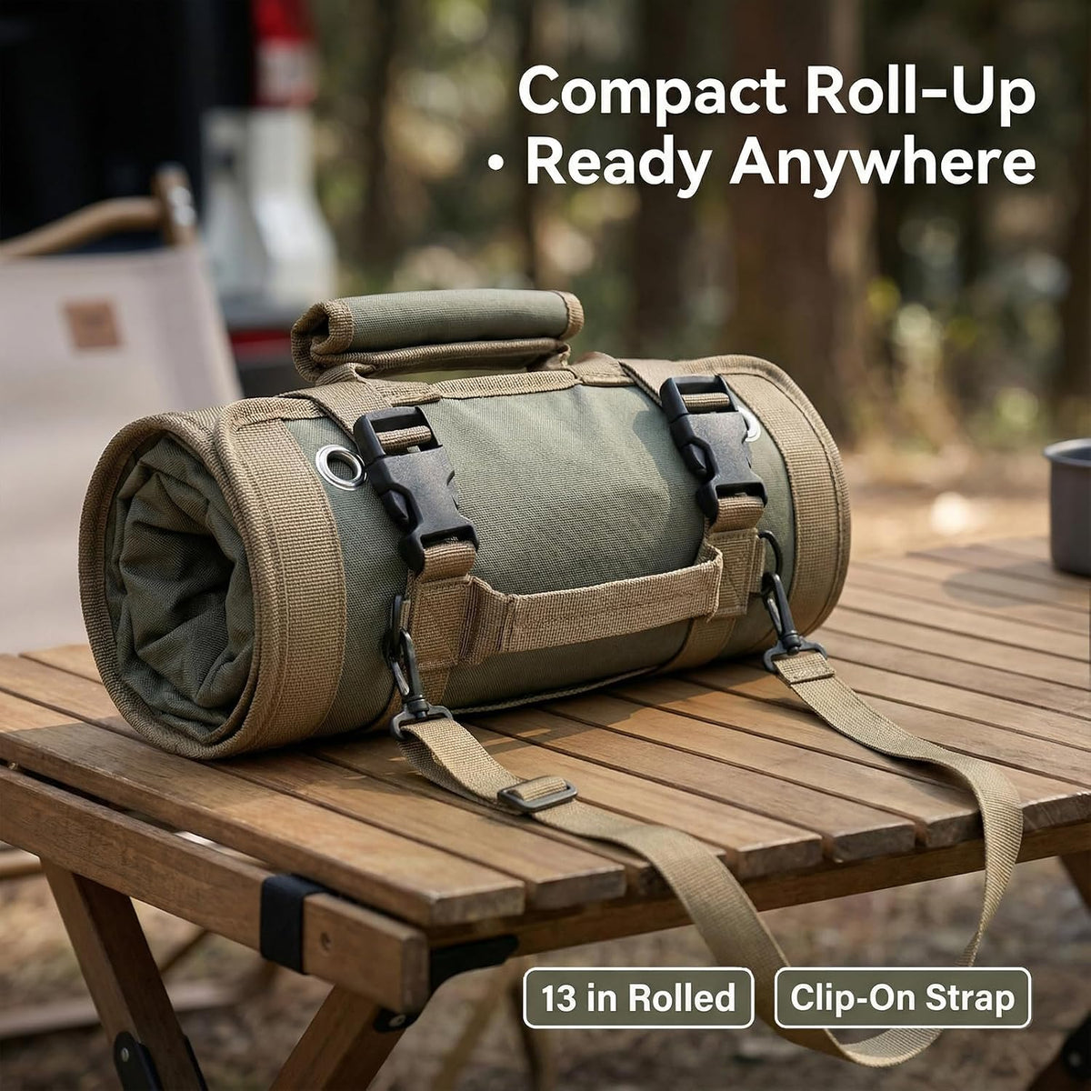 Hanging Tool Bag with 6 Zipper Pockets for Garage & Workshop