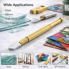 Designed For Practical DIY Glass Work Diamond Head Glass Cutter Tool for 3‑15mm Glass & Mirrors