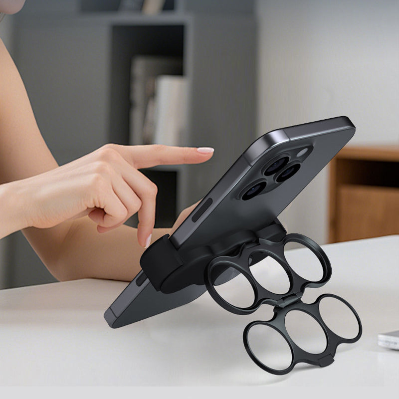 360° Rotating Magnetic Phone Ring Holder with Foldable Grip