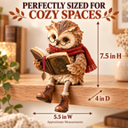 Reading Owl Figurine – Cozy Book Lover Shelf Decor & Thoughtful Gift