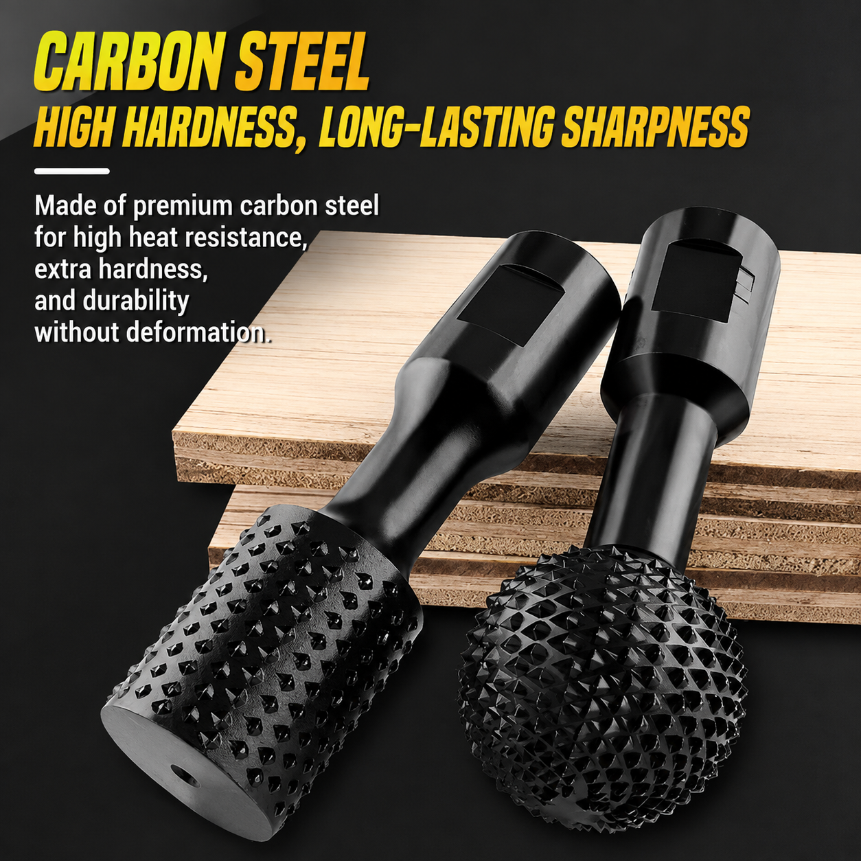Rotary Wood Carving Rasp Tool for Angle Grinder, Carbon Steel