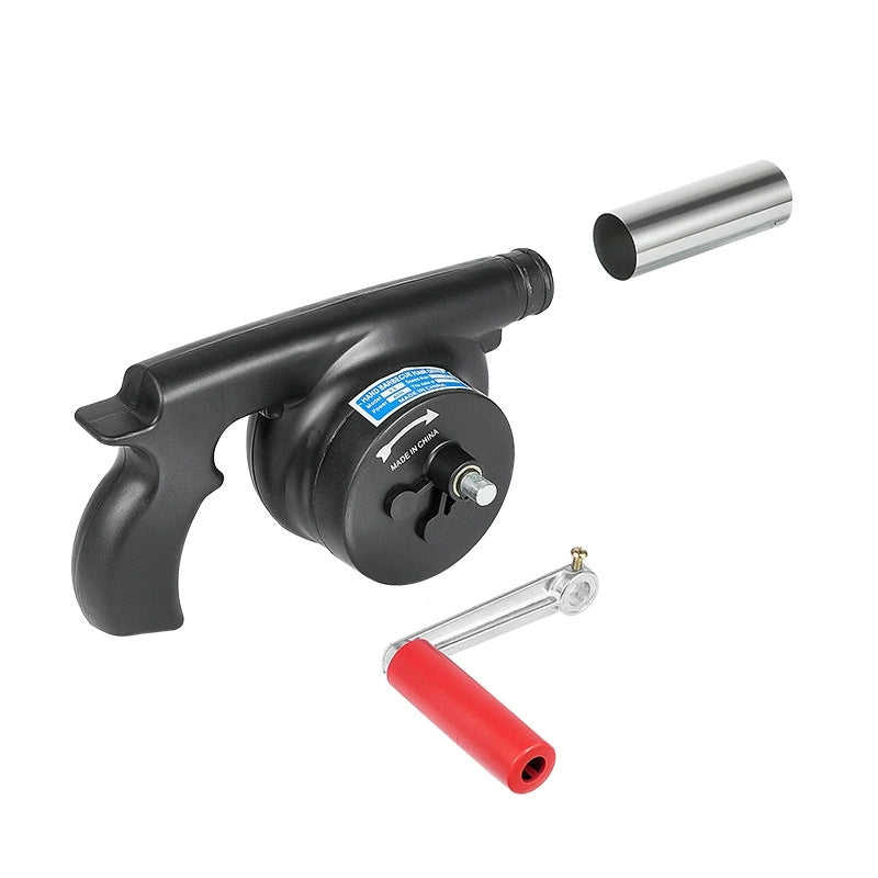 Hand Crank BBQ Blower for Charcoal Grill, Portable Fire Starter Tool