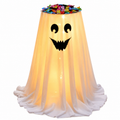 Halloween Ghost Candy Holder with LED Lights & Remote Control for Porch Decor