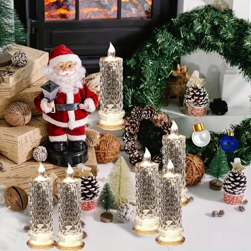 Acrylic LED Flameless Candle with Color-Changing Lights