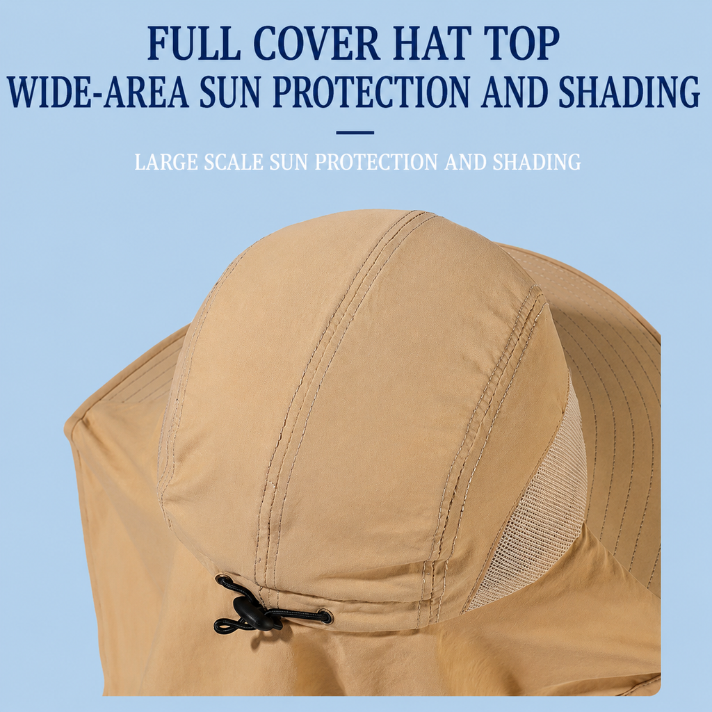 Sun Hat with Mesh Face Cover for Fishing Gardening Hiking