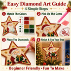 Pearl Diamond Art Christmas Tree Topper DIY Kit