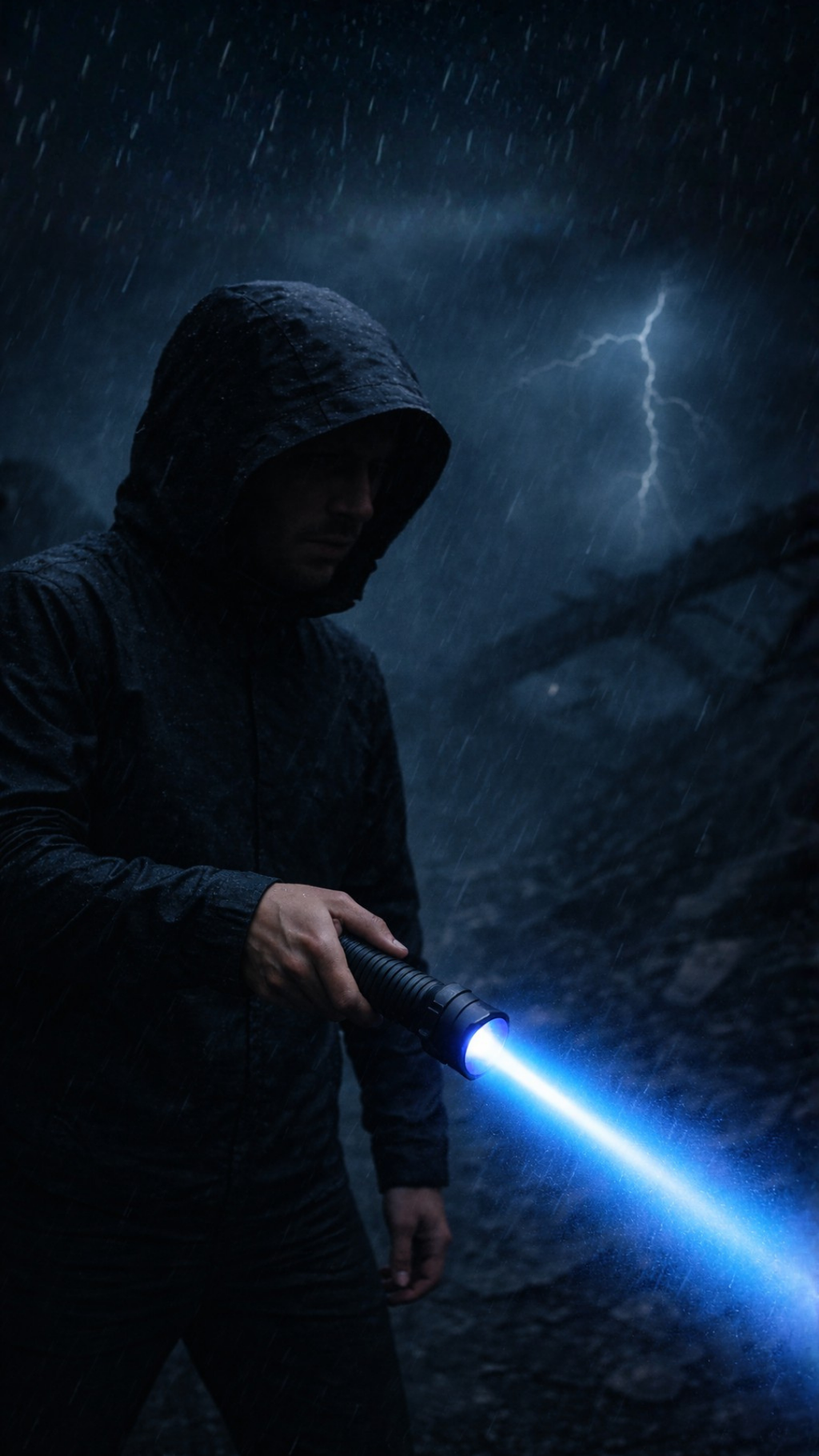 High-Power LED Tactical Flashlight for Outdoor Use