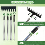 60 Inch Heavy Duty Garden Weed Puller Weeding Rake Tool