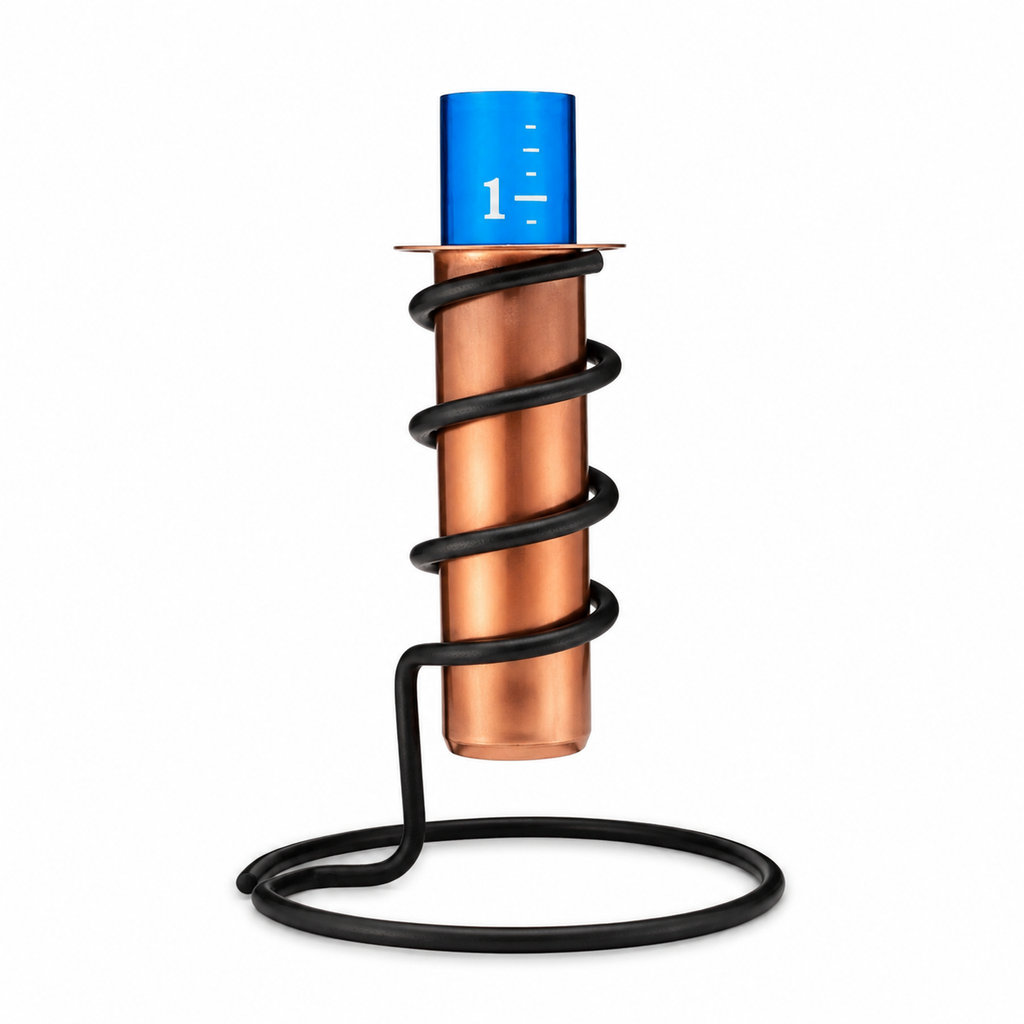 Solid Copper Rain Gauge with Garden Stake