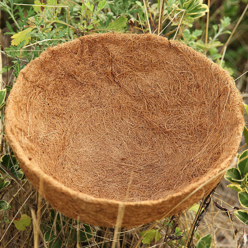 Half Round Wall Planter with Coconut Fiber Liner for Outdoor Garden