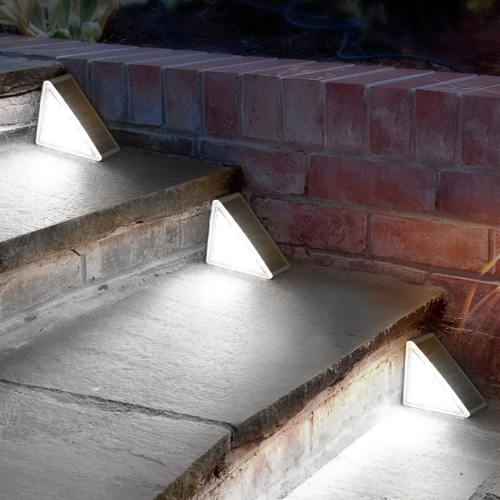 Triangle Solar LED Step Lights, Waterproof Outdoor Stair Lights