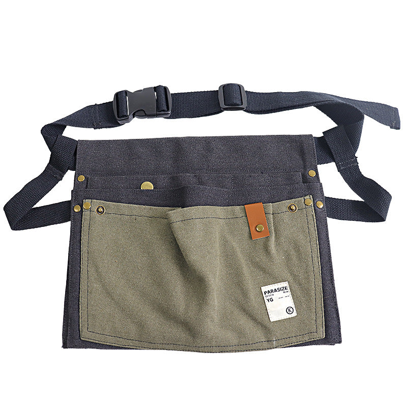 Garden Tool Waist Bag with Adjustable Belt and Multi Pockets