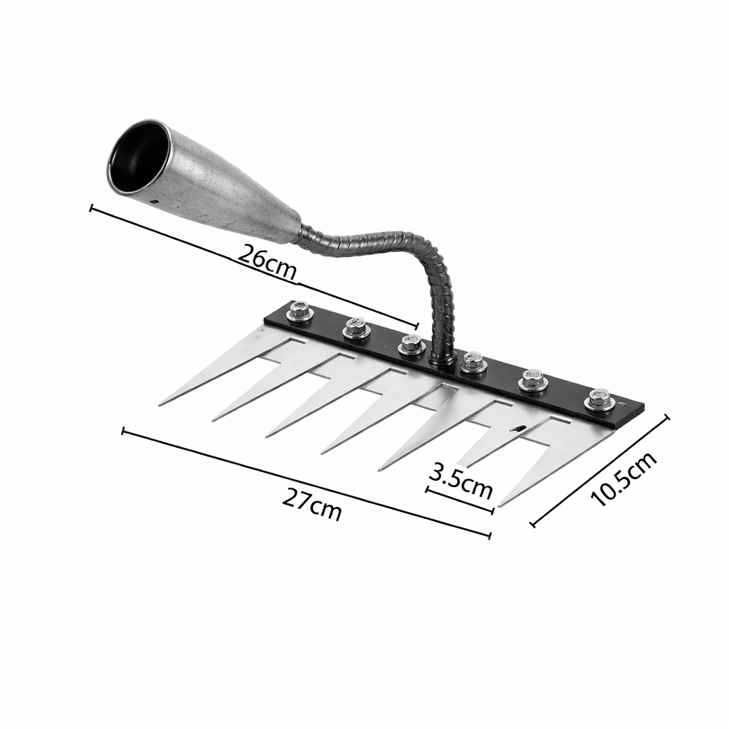 Iron Weeding Rake - 5 to 8 Tines for Garden Weeding and Aerating