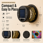 Solar Mandala Garden Light for Patio and Outdoor Decor