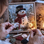 DIY 3D Christmas Fabric Poke Art Kit with Display Stand