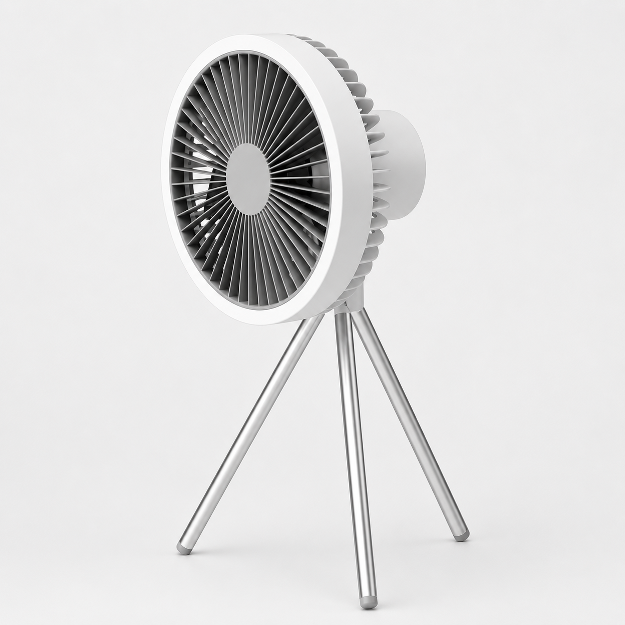 Portable Rechargeable Fan with LED Light & 10000mAh Power Bank for Travel & Outdoor Use
