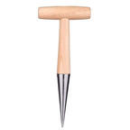 Stainless Steel Hand Dibber with Wood Handle for Seeds & Bulbs