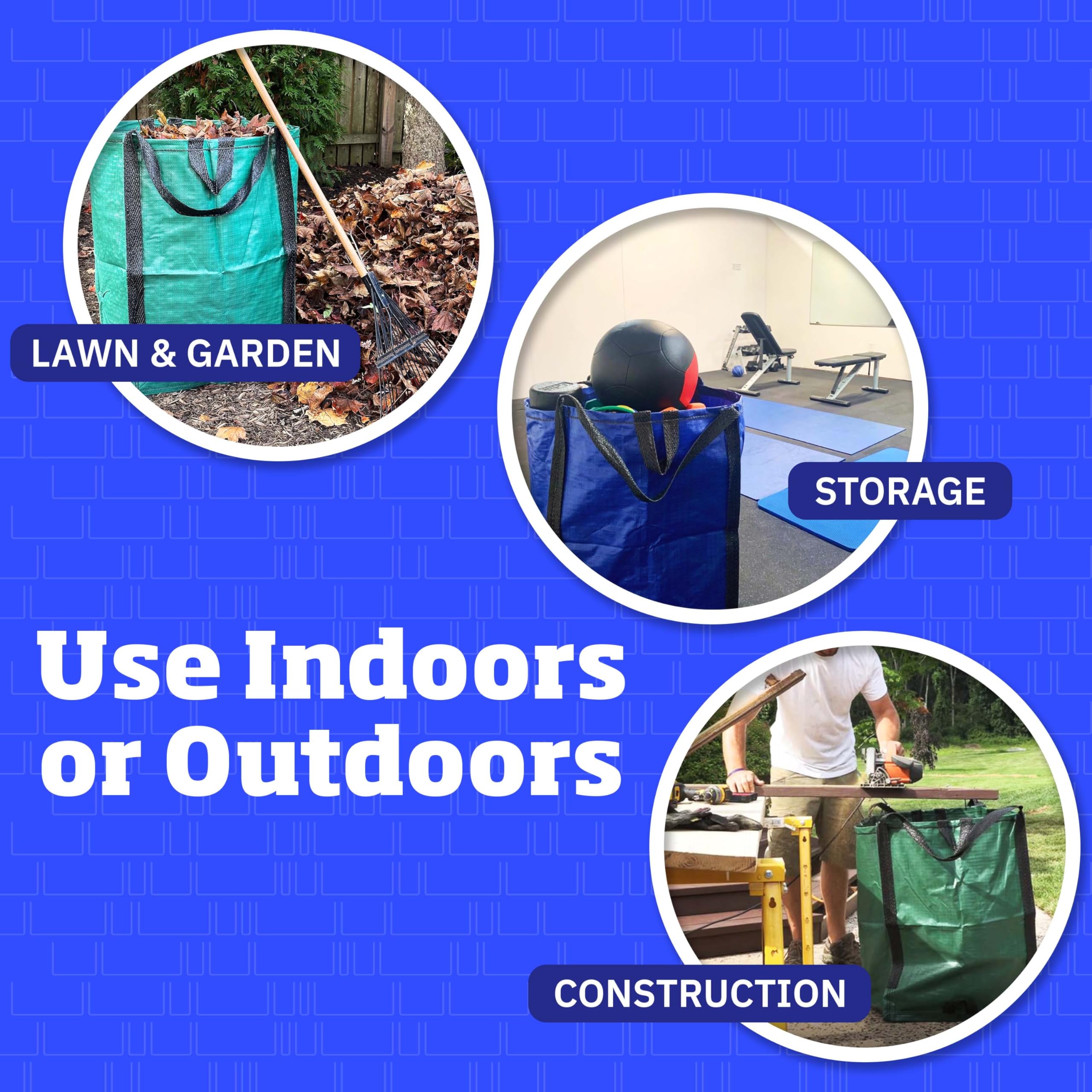 48 Gallon Heavy Duty Lawn & Leaf Bag with Reinforced Handles