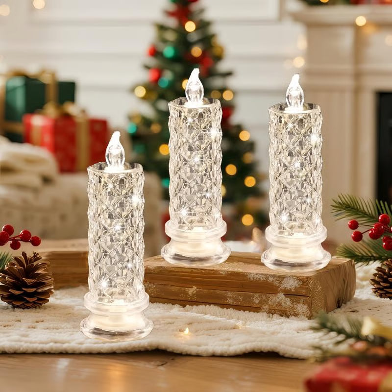 Acrylic LED Flameless Candle with Color-Changing Lights