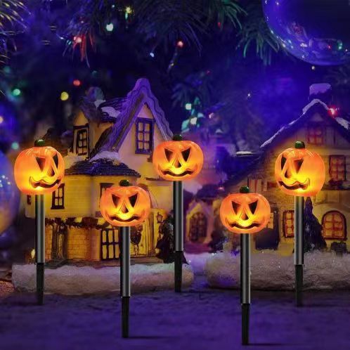 Solar Halloween Pumpkin and Ghost Lights for Outdoor Yard Decorations
