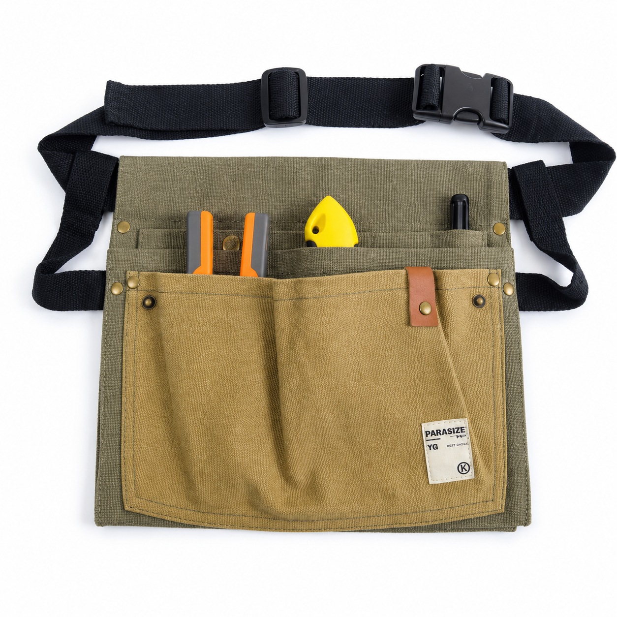 Garden Tool Waist Bag with Adjustable Belt and Multi Pockets