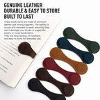 2 Pack Leather Magnetic Bookmarks for Books Journals Planners