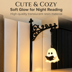 Halloween Ghost Bookshelf Lamp, Warm White Cordless Decorative Light