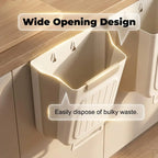 Foldable Hanging Kitchen Trash Can for Cabinet Doors