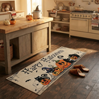 Halloween Doormat Set with Front Door Mat & Runner Rug for Porch