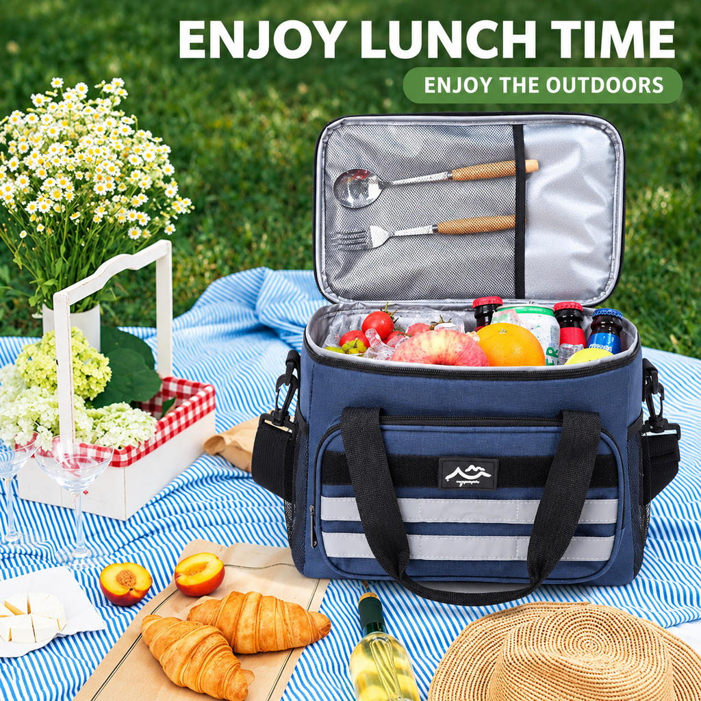 4-Layer Insulated Cooler Bag for Picnics, Camping & Travel