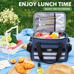 4-Layer Insulated Cooler Bag for Picnics, Camping & Travel