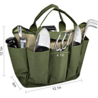 Garden Tool Organizer Tote Bag with Multiple Pockets