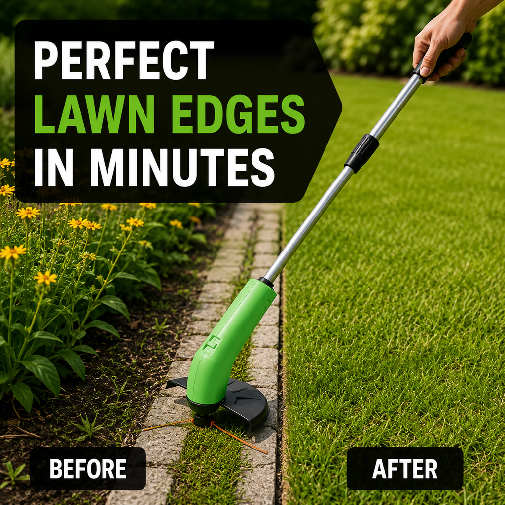 Cordless Mini Grass Trimmer Lightweight Adjustable Cutter