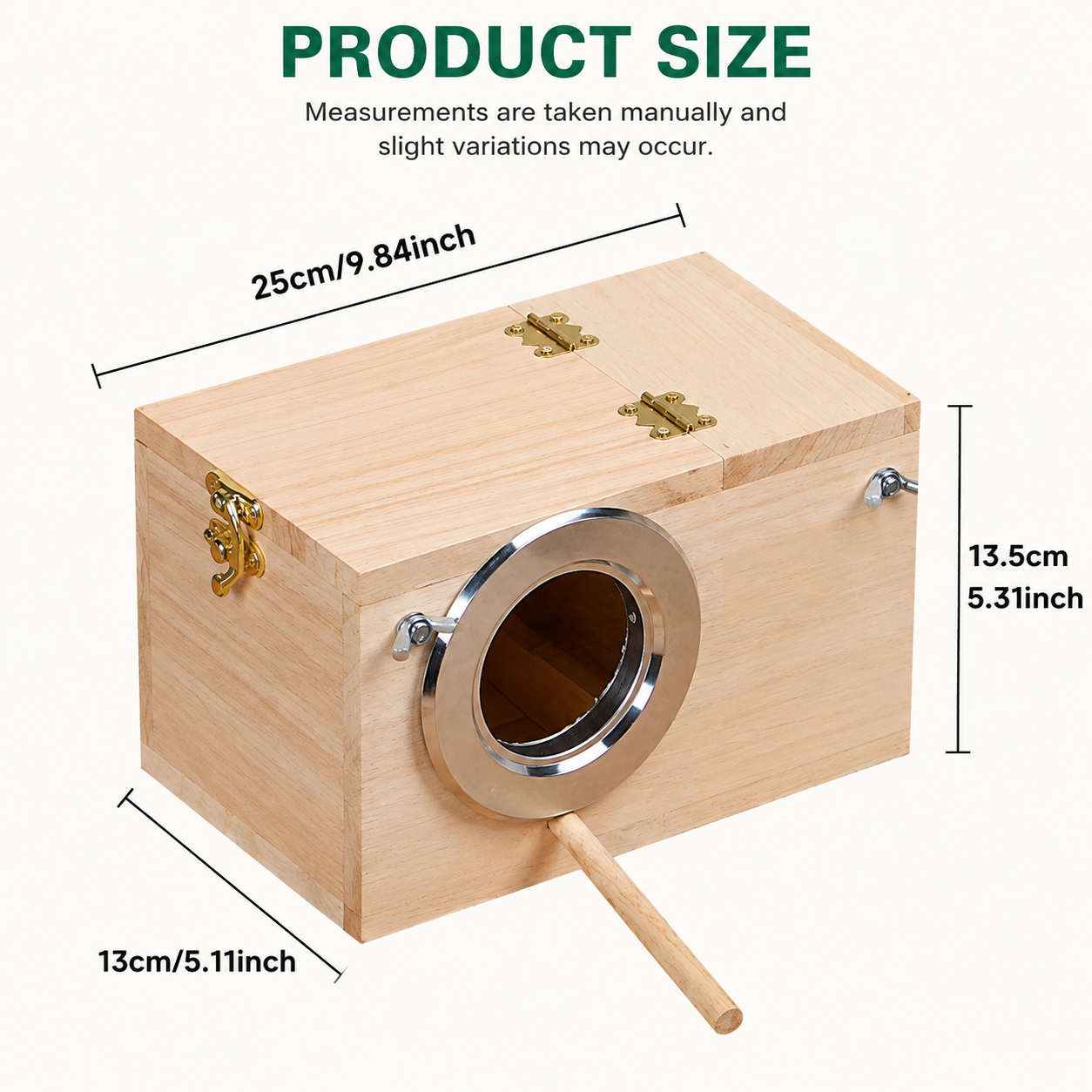 Wooden Bird Nesting Box for Parakeets, Budgies & Cockatiels