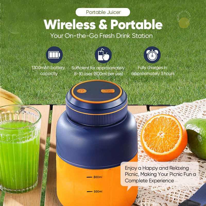Portable Cordless Blender Bottle – Rechargeable 2-in-1 Blend & Go Cup