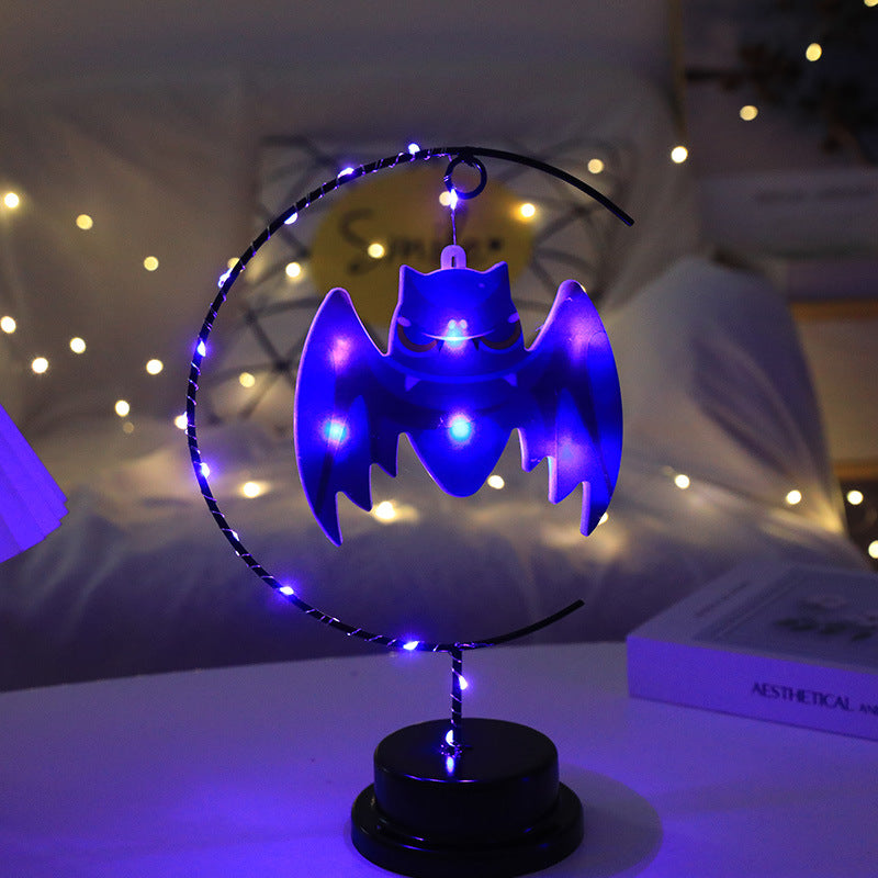 Halloween LED Night Light, Witch Spider Bat Decorative Light