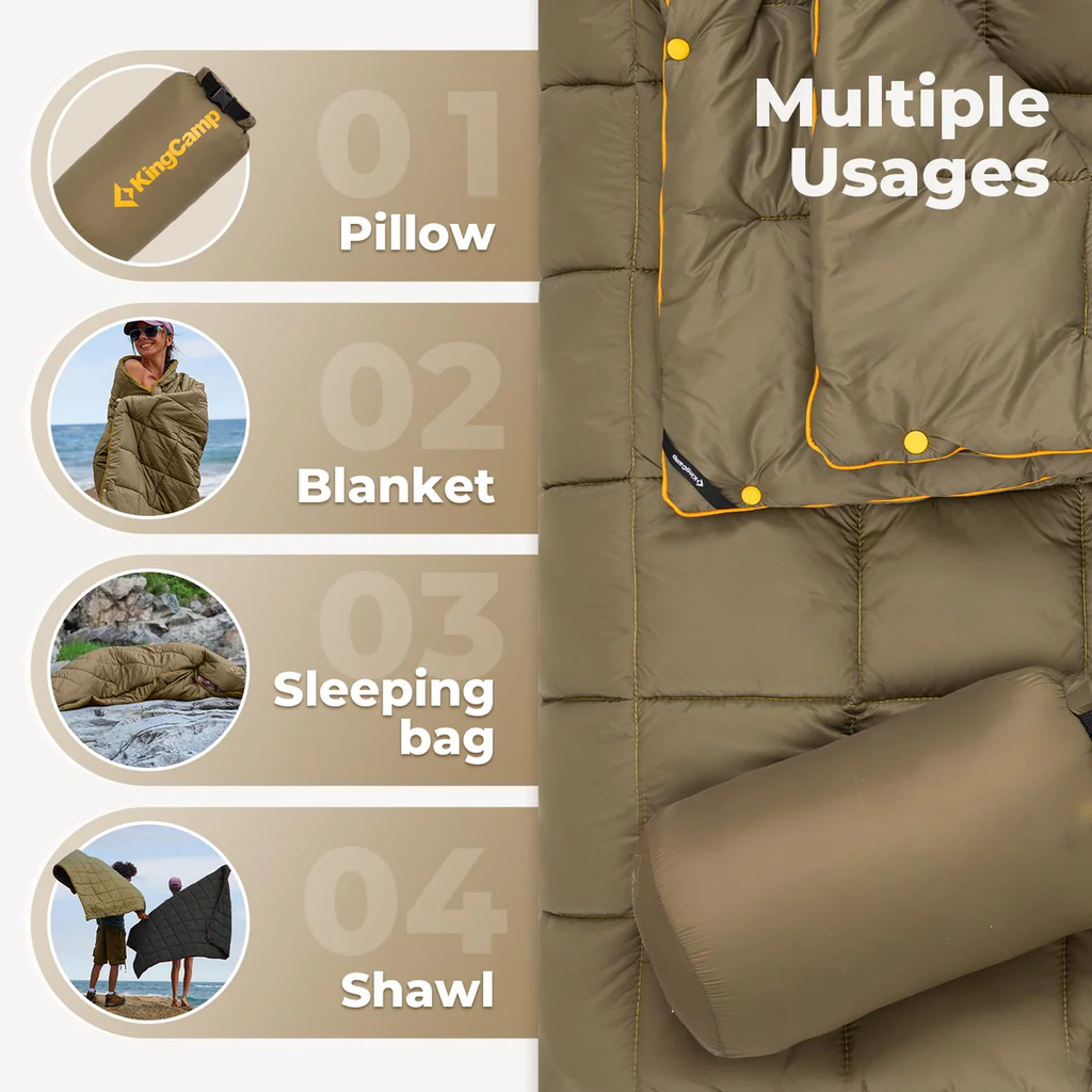 3-in-1 Multi-Functional Camping Blanket – Lightweight Portable Outdoor Blanket