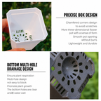 10-Pack Small Square Nursery Pots with Drainage Holes