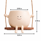 Smiley Face Hanging Planter Pot Rocking Chair Planter