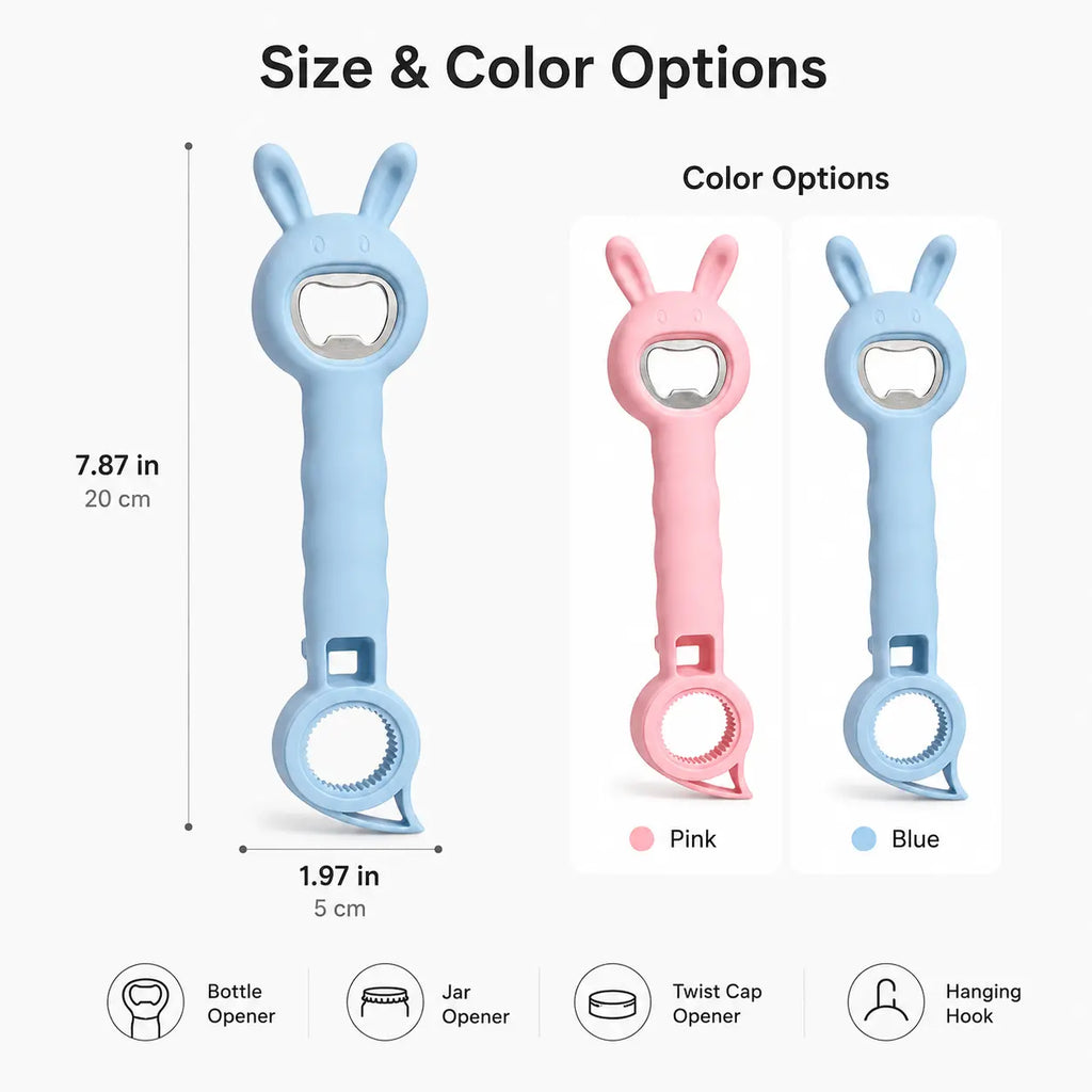 4‑in‑1 Multi‑Function Bottle & Jar Opener