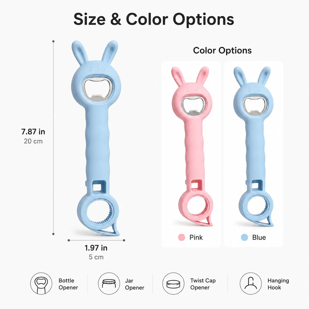4‑in‑1 Multi‑Function Bottle & Jar Opener