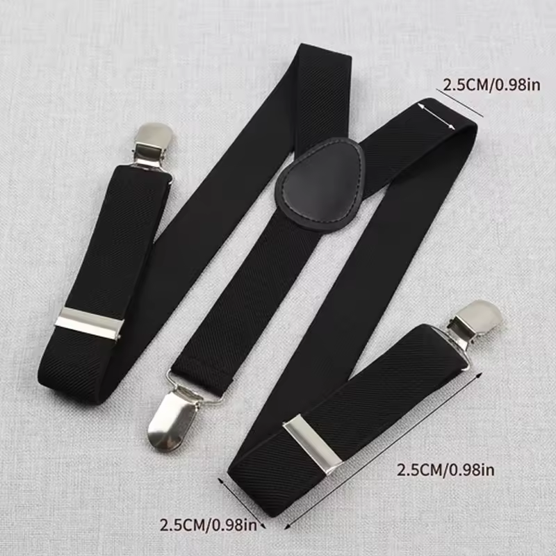 Suspenders for Men - Adjustable Y-Back 3-Clip Suspenders with 1 Inch Straps