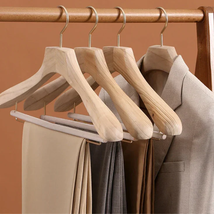 Wooden Hangers with Premium Camphor Wood and Wide Shoulder Design
