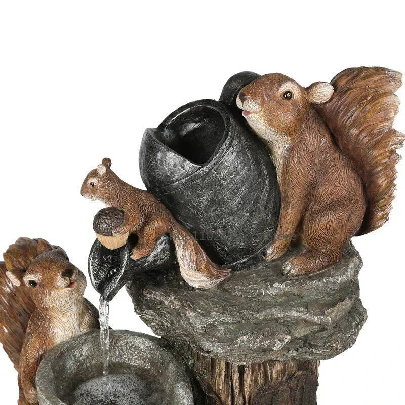 Charming Garden Decoration With Duck And Squirrel Design