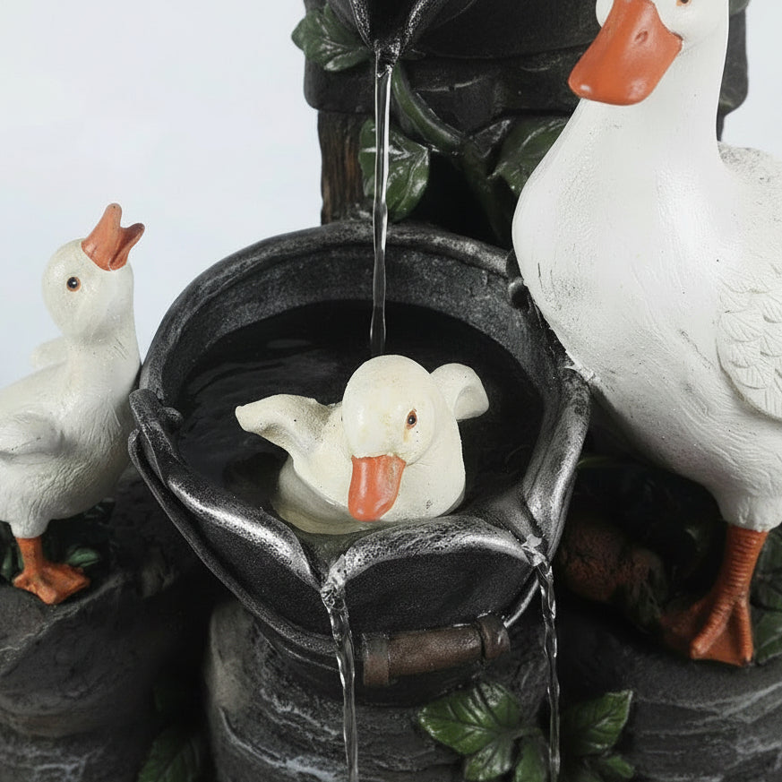 Charming Garden Decoration With Duck And Squirrel Design