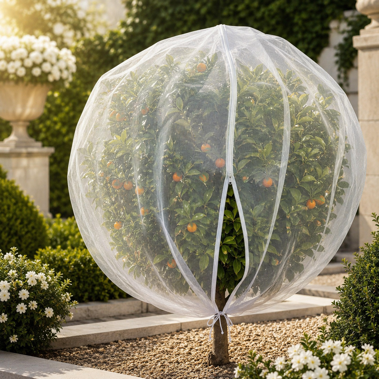 Reusable Fruit Tree Mesh Bags with Drawstring for Bird Protection