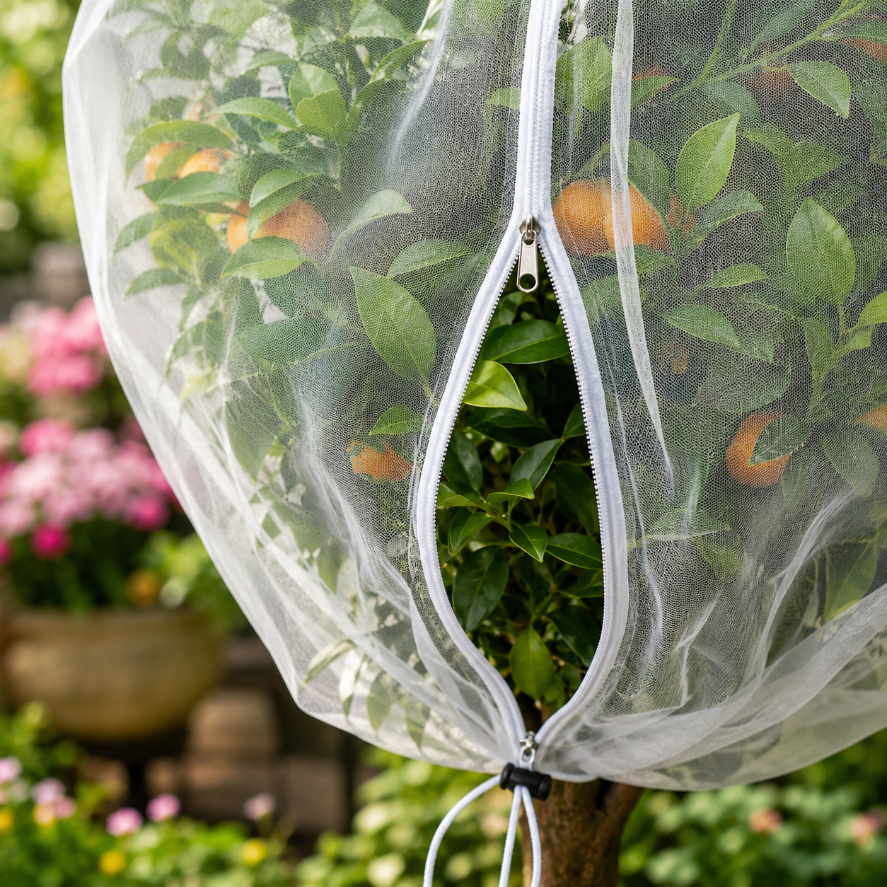 Reusable Fruit Tree Mesh Bags with Drawstring for Bird Protection